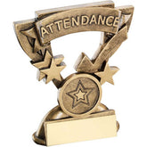 BRZ/GOLD ATTENDANCE MINI CUP WITH PLATE (1in CENTRE) - 3.75in